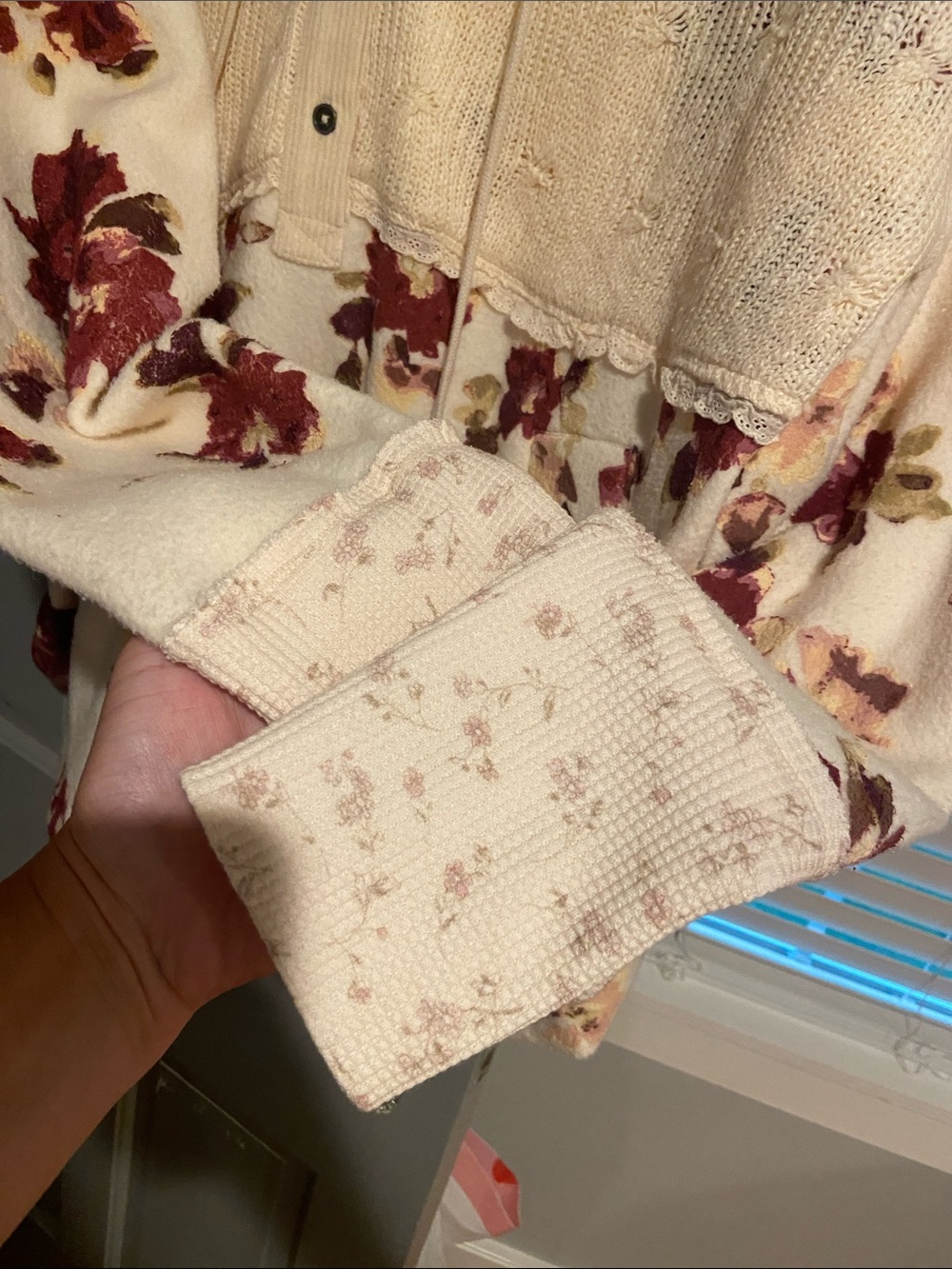 Free People Bali Bring Me Roses 🌹 Sherpa Pullover, XL - Picture 6 of 12
